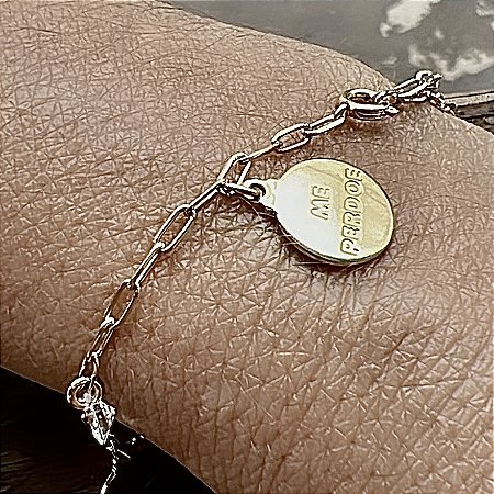 PULSEIRA HO'OPONOPONO COM PONTOS DE LUZ BANHADA OURO 18 K