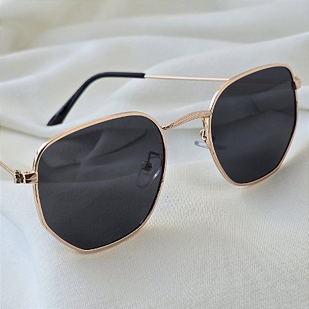 OCULOS SOLAR COM PROTEÇÃO UV-POLARIZADO - HEXAGONAL ROSE