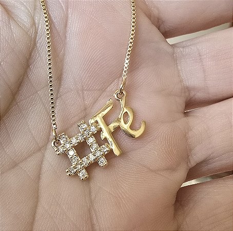 COLAR # FE BANHADO A OURO 18 K
