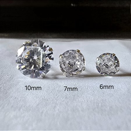 BRINCO PONTO DE LUZ COM ZIRCONIA EM PRATA 925 - 7MM