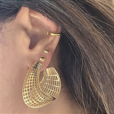 BRINCO TELINHA BANHADO A OURO 18 K