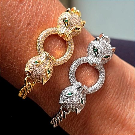 PULSEIRA INSPIRED PANTERA BANHADA A OURO OU RODIO