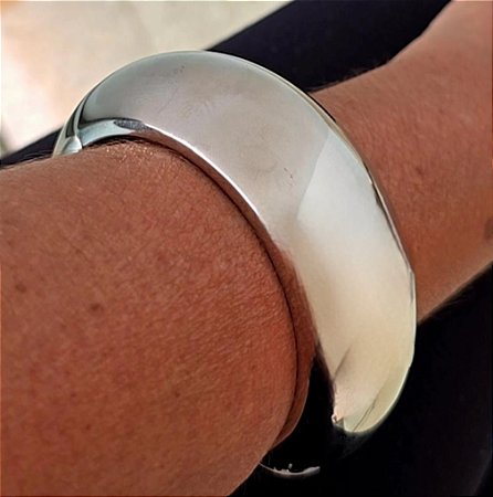 PULSEIRA BRACELETE BANHADO A RODIO