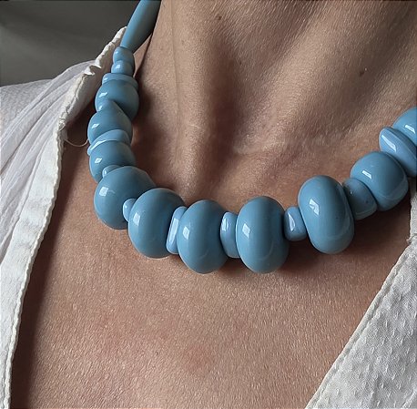 COLAR CONTAS RESINA TURQUESA