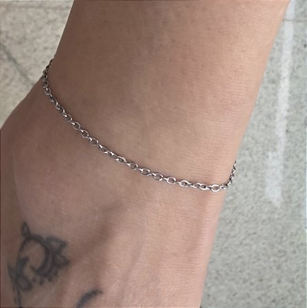 TORNOZELEIRA SEM PINGENTE EM AÇO INOX