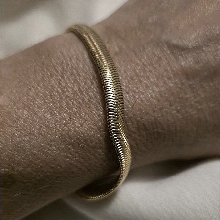 PULSEIRA LACRAIA 6MM BANHADO A OURO 18 K.
