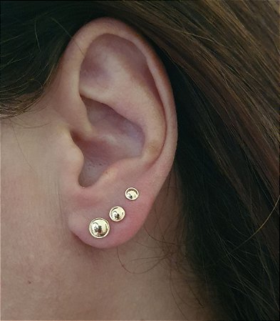 BRINCO TRIO ESFERAS BANHADO A OURO 18 K