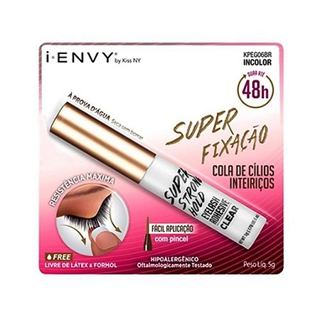 Cola Kiss New York i-Envy Super Fixação 48h Incolor