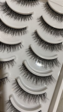 Cartela Cílios Postiços 10 Pares Mink XK77
