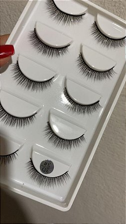 Cartela Cílios Postiços 5 Pares Mink 3D 3#