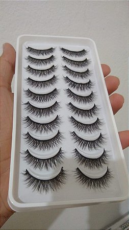 Cartela Cílios Postiços 10 Pares 3D09