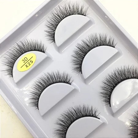 Cartela Cílios Postiços 5 Pares Mink 3D X25