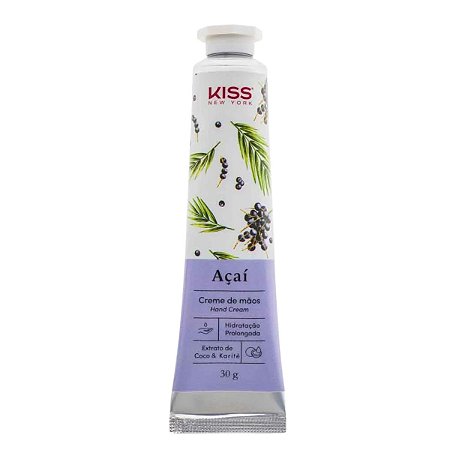Creme Hidratante De Mãos Kiss New York Açaí 30g