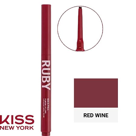Lapiseira Labial Red Wine Ruby Kisses Big Full Kiss New York