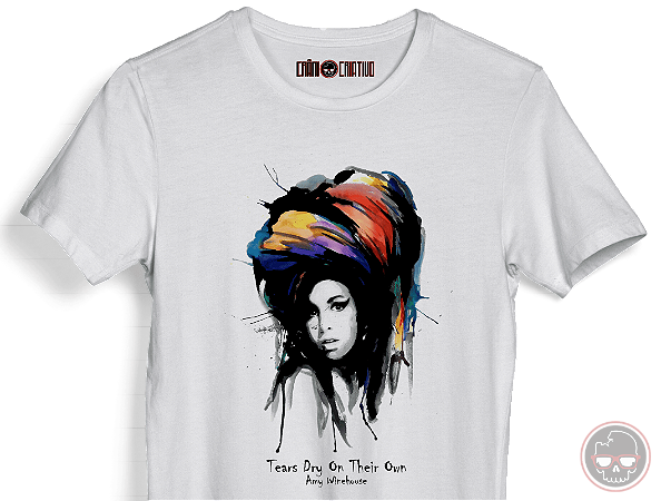 Camiseta Amy Winehouse Tecido 100% POLIÉSTER Anti-pilling