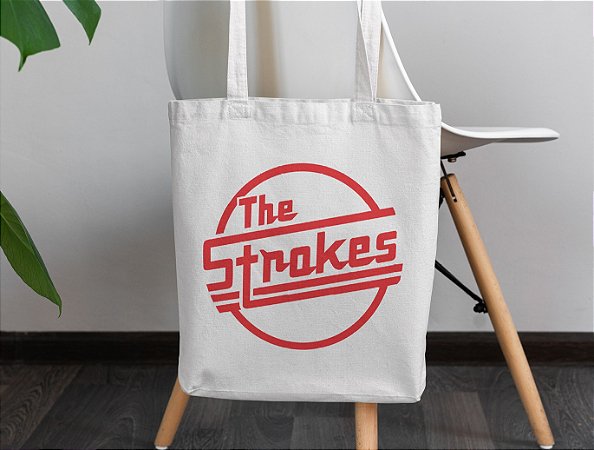 Sacola Ecobag The Strokes tecido Oxford 100% Poliéster