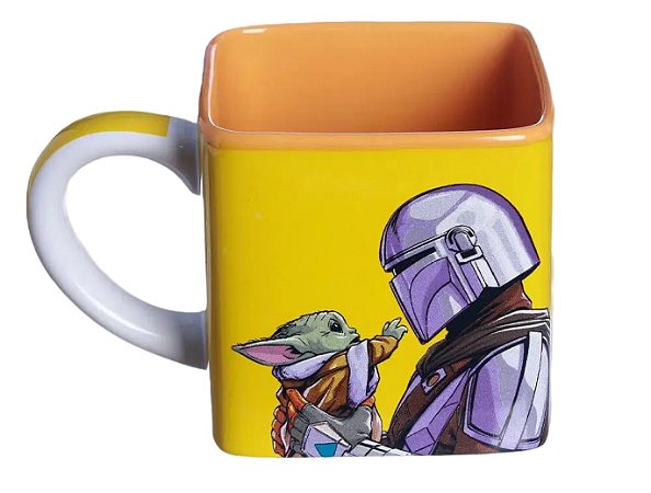 Caneca Cubo Mandalorian e Baby Yoda