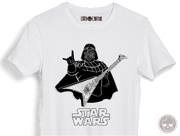 Camiseta Darth Vader Roqueiro Tecido 100% POLIÉSTER Anti-pilling
