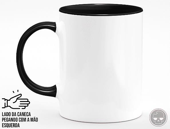 Caneca Do Seu Jeito de Cerâmica com Alça e Interior Preto