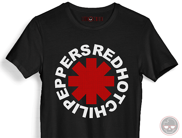 Camiseta Red Hot Chili Peppers malha 100% ALGODÃO Fio 30.1 Penteado