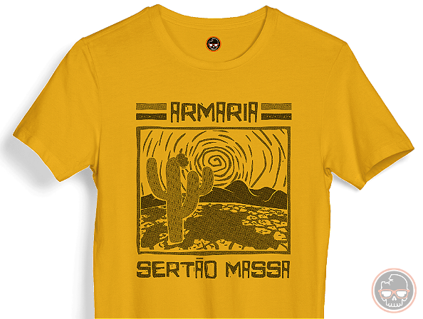 Camiseta Armaria Sertão Massa Malha 100% Algodão Fio 30.1