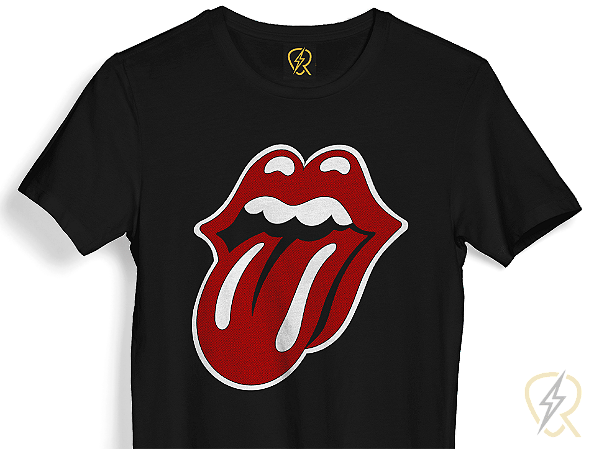 Camiseta The Rolling Stones malha 100% ALGODÃO Fio 30.1 Penteado