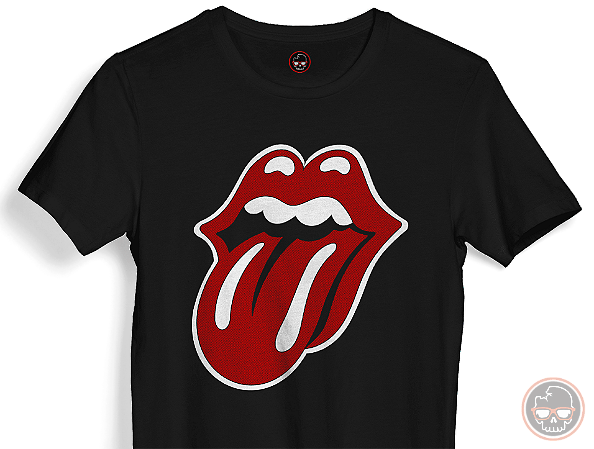 Camiseta The Rolling Stones malha 100% ALGODÃO Fio 30.1 Penteado