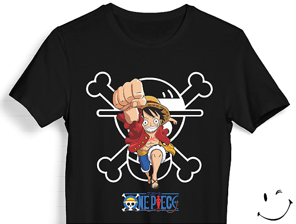 Camiseta Camisa One Piece Pirata Luffy Eiichiro Oda Anime