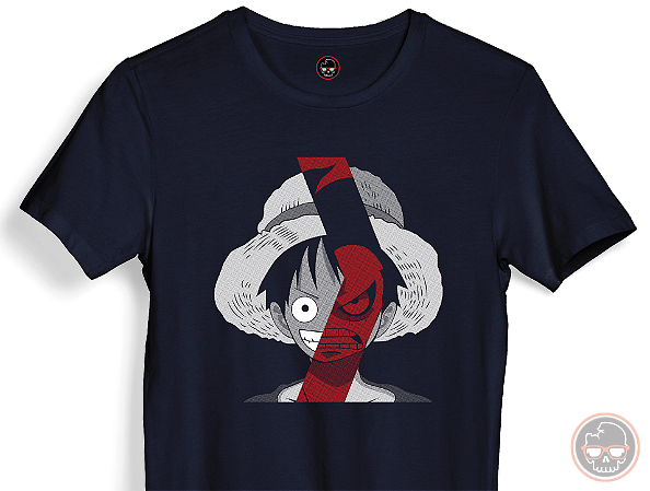 Camiseta ANIME One Piece malha 100% ALGODÃO Fio 30.1 Penteado