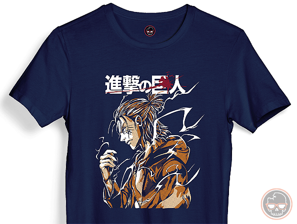Camiseta Attack on Titan malha 100% Algodão 30.1 Penteado