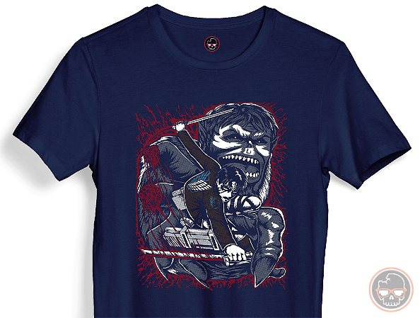 Camiseta Attack on Titan malha 100% Algodão 30.1 Penteado