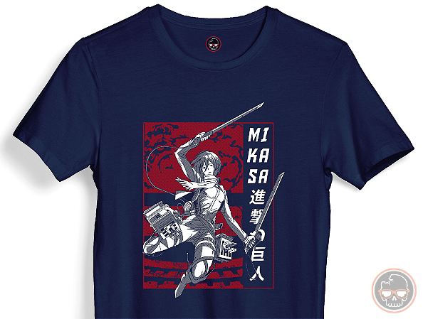 Camiseta Attack on Titan Malha 100% Algodão 30.1 Penteado