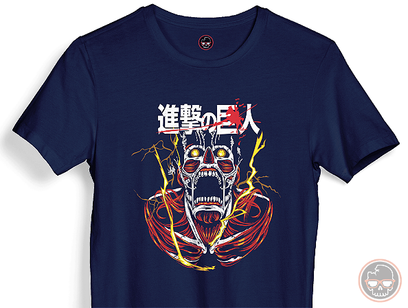 Camiseta Attack on Titan Malha 100% Algodão 30.1 Penteado
