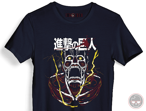 Camiseta Attack on Titan Malha 100% Algodão 30.1 Penteado