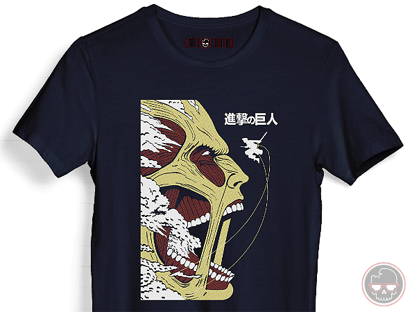 Camiseta Attack on Titan Malha 100% Algodão 30.1 Penteado
