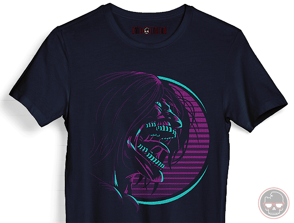 Camiseta Attack on Titan Malha 100% Algodão 30.1 Penteado