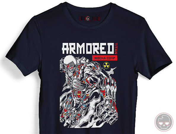 Camiseta Attack on Titan Malha 100% Algodão 30.1 Penteado