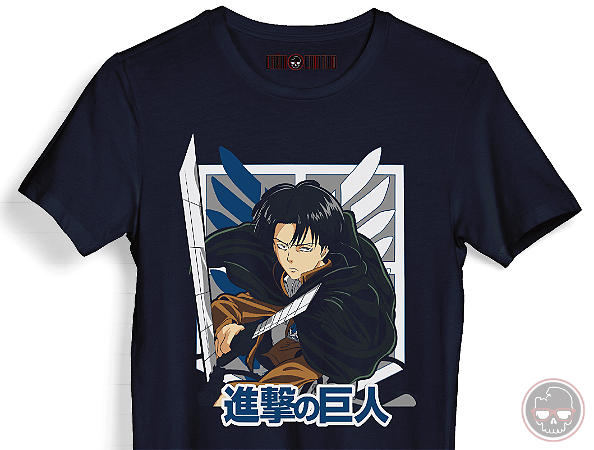 Camiseta Attack on Titan Malha 100% Algodão 30.1 Penteado