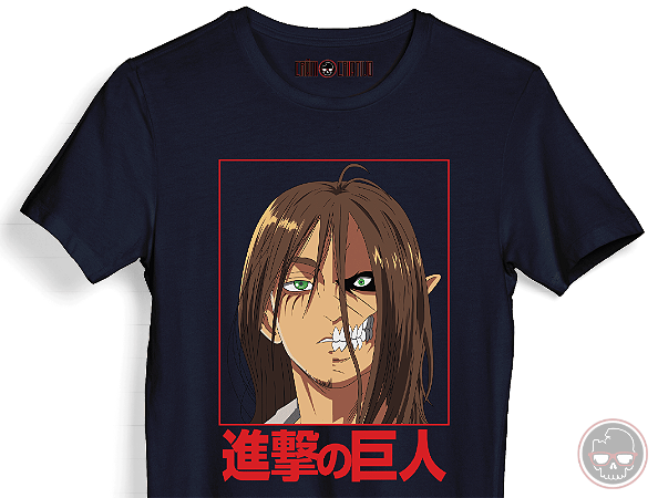 Camiseta Attack on Titan Malha 100% Algodão 30.1 Penteado