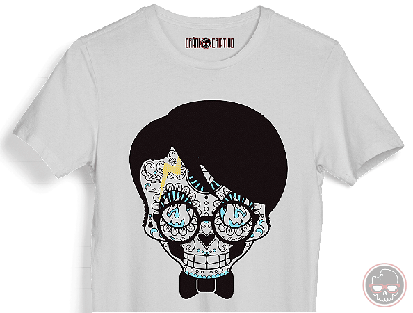 Camiseta Potter Skull Malha 100% Algodão 30.1 Penteado