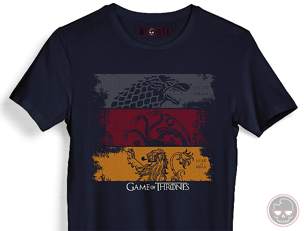 Camiseta Game of Thrones malha 100% ALGODÃO Fio 30.1 Penteado