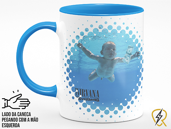Caneca Nirvana Spotify + Porta Caneca Grátis