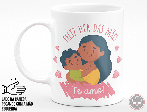 Caneca com nome da Mãe + Porta Caneca Grátis