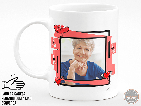 Caneca com fotografia da Mãe + Porta Caneca Grátis