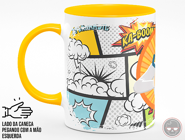 Caneca Super Pai Quadrinos + Porta Caneca Grátis