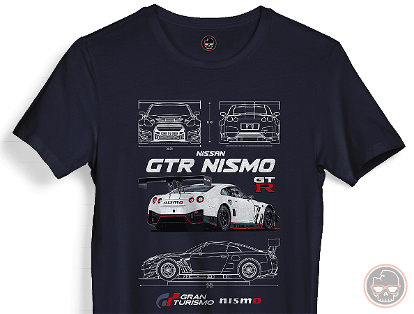 Camiseta Nissan GT-R Nismo malha 100% ALGODÃO Fio 30.1 Penteado