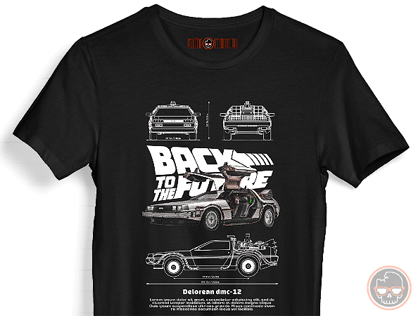 Camiseta De Volta para o Futuro 100% ALGODÃO Fio 30.1 Penteado