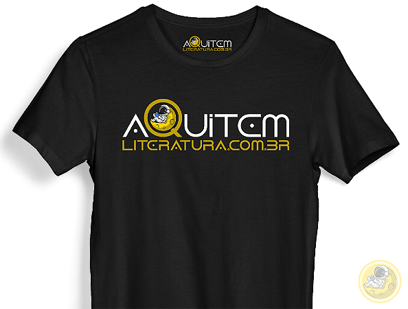 Camiseta Aqui Tem Literatura malha 100% ALGODÃO Fio 30.1 Penteado