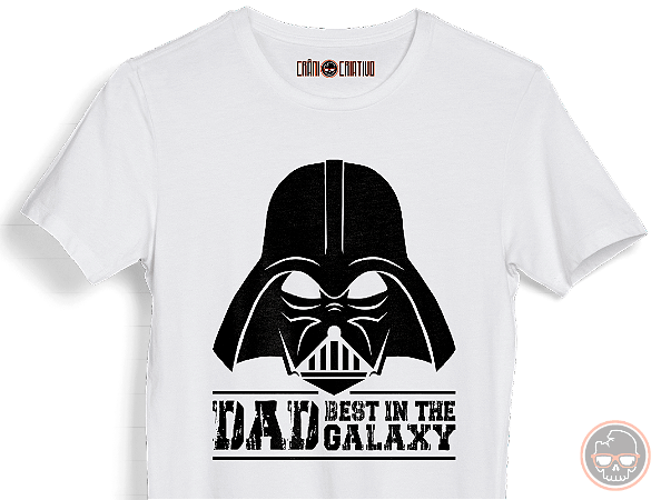 Camiseta Dad Best in the Galaxy malha 100% ALGODÃO Fio 30.1 Penteado