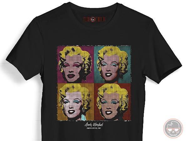 Camiseta Andy Warhol Malha. 100% ALGODÃO Fio 30.1 Penteado